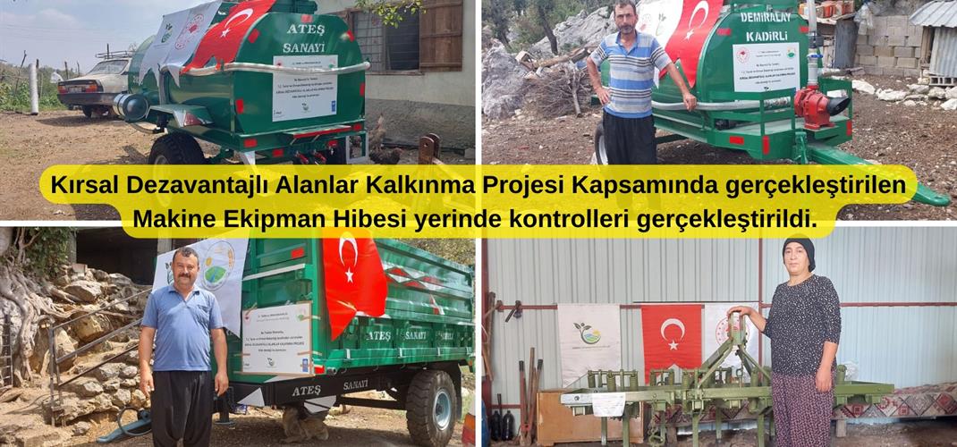 Kırsal Dezavantajlı Alanlar Makine Ekipman Destekleri Kapsamında Hibe Olarak Teslimi Gerçekleştirilen Makine Ekipman Kontrolleri Gerçekleştirildi.