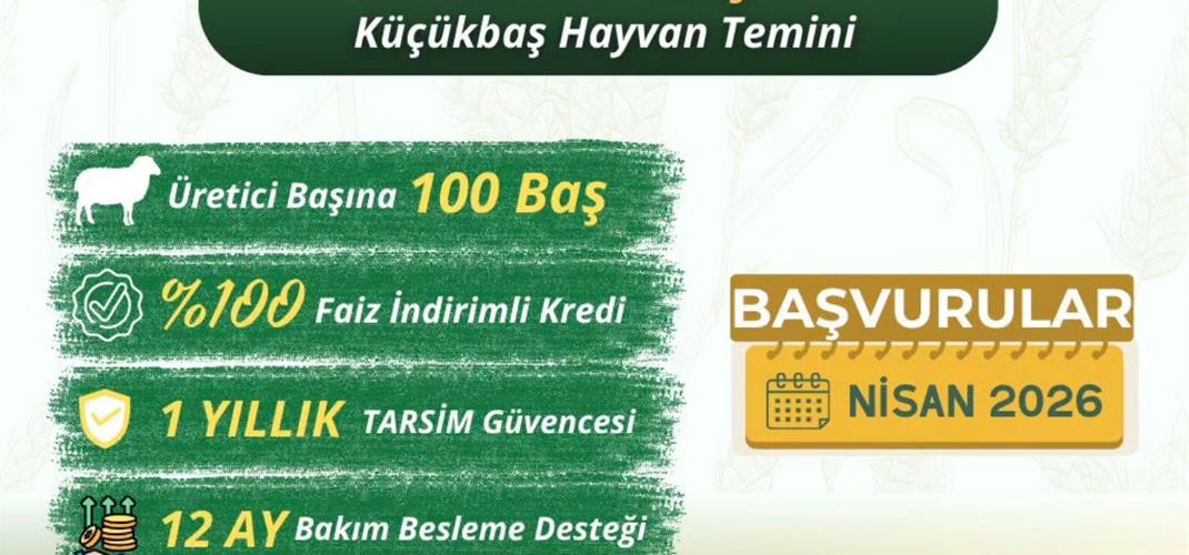 Kırsalda Bereket Küçükbaşa Destek Projesi Başlıyor!